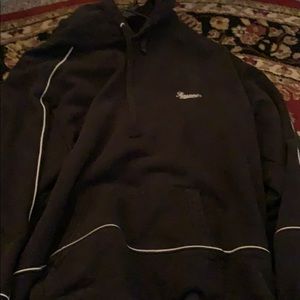 Supreme piping hoodie black large